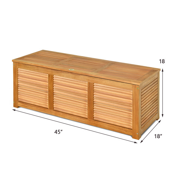 Costway 47 Gallons Acacia Wood Deck Box & Reviews | Wayfair